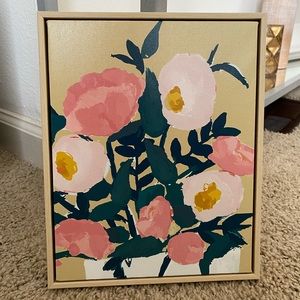 8 x 10 In. Yellow Floral Framed Canvas - Opalhouse